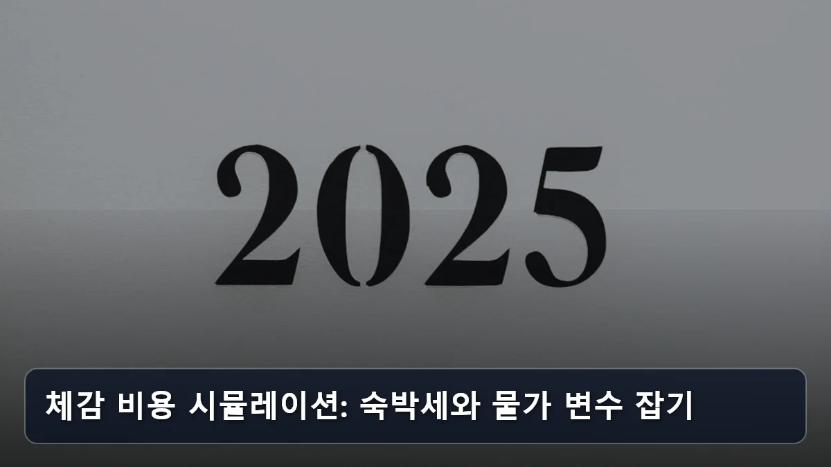 체감 비용 시뮬레이션: 숙박세와 물가 변수 잡기 관련 이미지