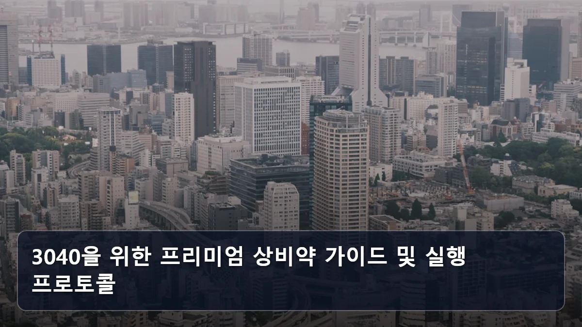 3040을 위한 프리미엄 상비약 가이드 및 실행 프로토콜 관련 이미지
