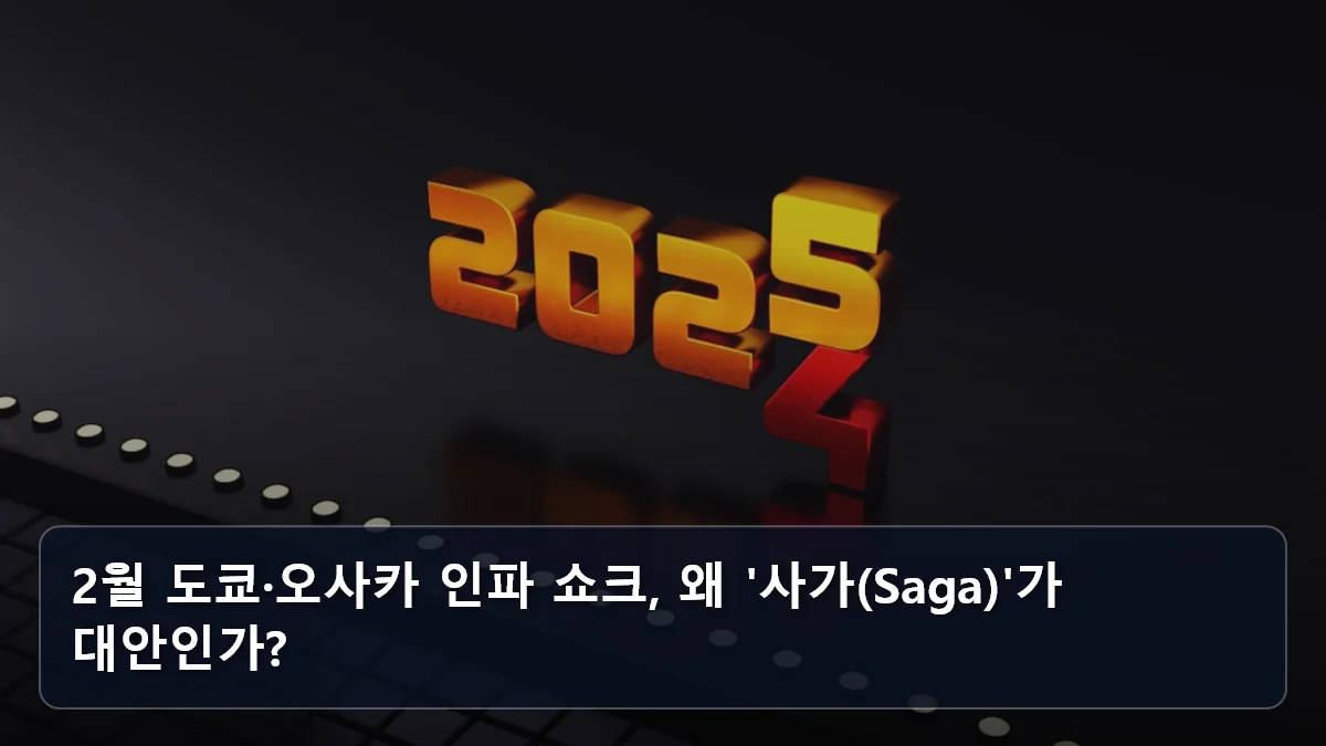 2월 도쿄·오사카 인파 쇼크, 왜 '사가(Saga)'가 대안인가? 관련 이미지