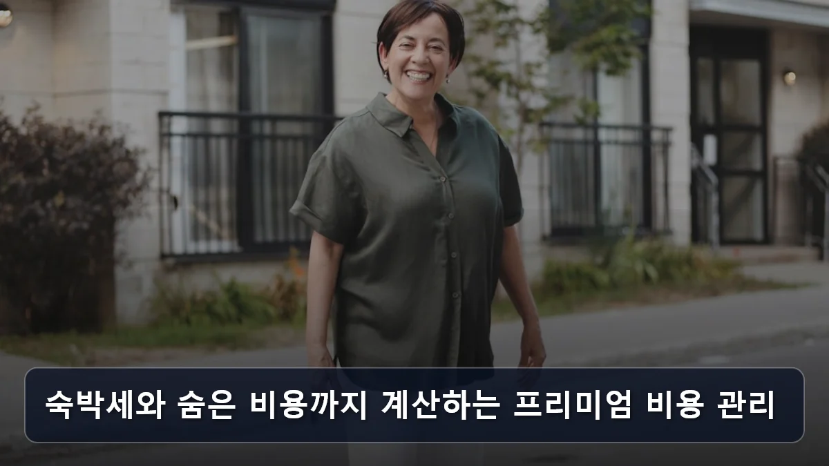 숙박세와 숨은 비용까지 계산하는 프리미엄 비용 관리 관련 이미지