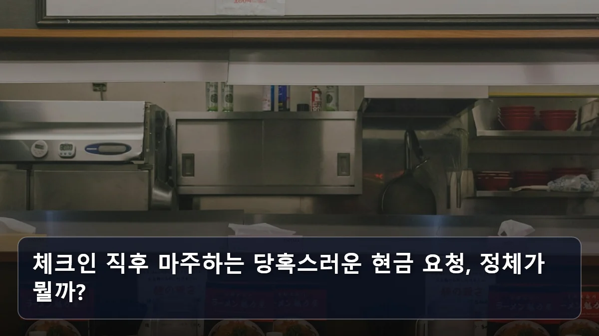 체크인 직후 마주하는 당혹스러운 현금 요청, 정체가 뭘까? 관련 이미지