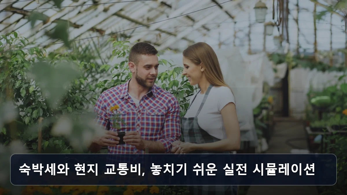 숙박세와 현지 교통비, 놓치기 쉬운 실전 시뮬레이션 관련 이미지