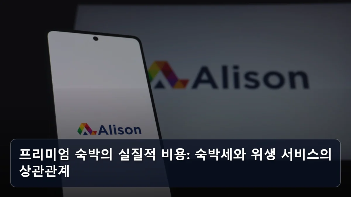 프리미엄 숙박의 실질적 비용: 숙박세와 위생 서비스의 상관관계 관련 이미지