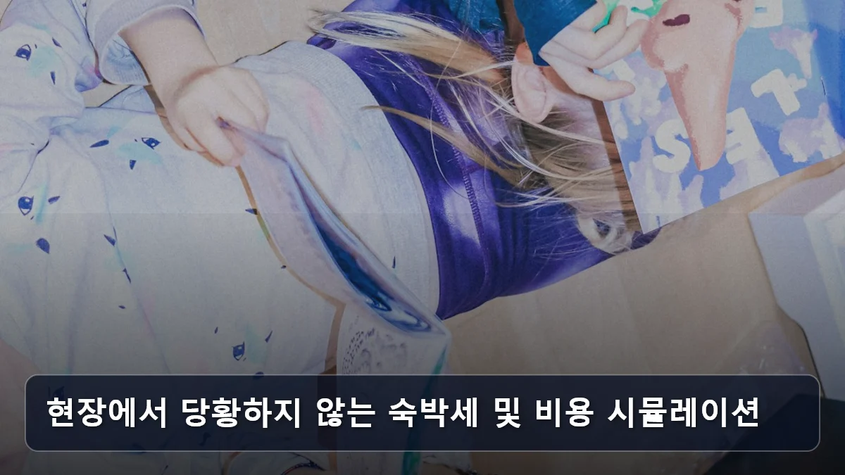 현장에서 당황하지 않는 숙박세 및 비용 시뮬레이션 관련 이미지
