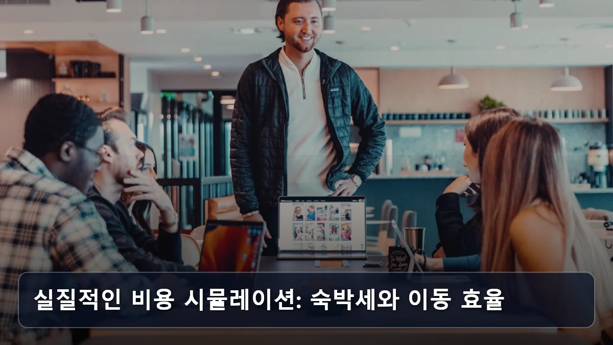 실질적인 비용 시뮬레이션: 숙박세와 이동 효율 관련 이미지