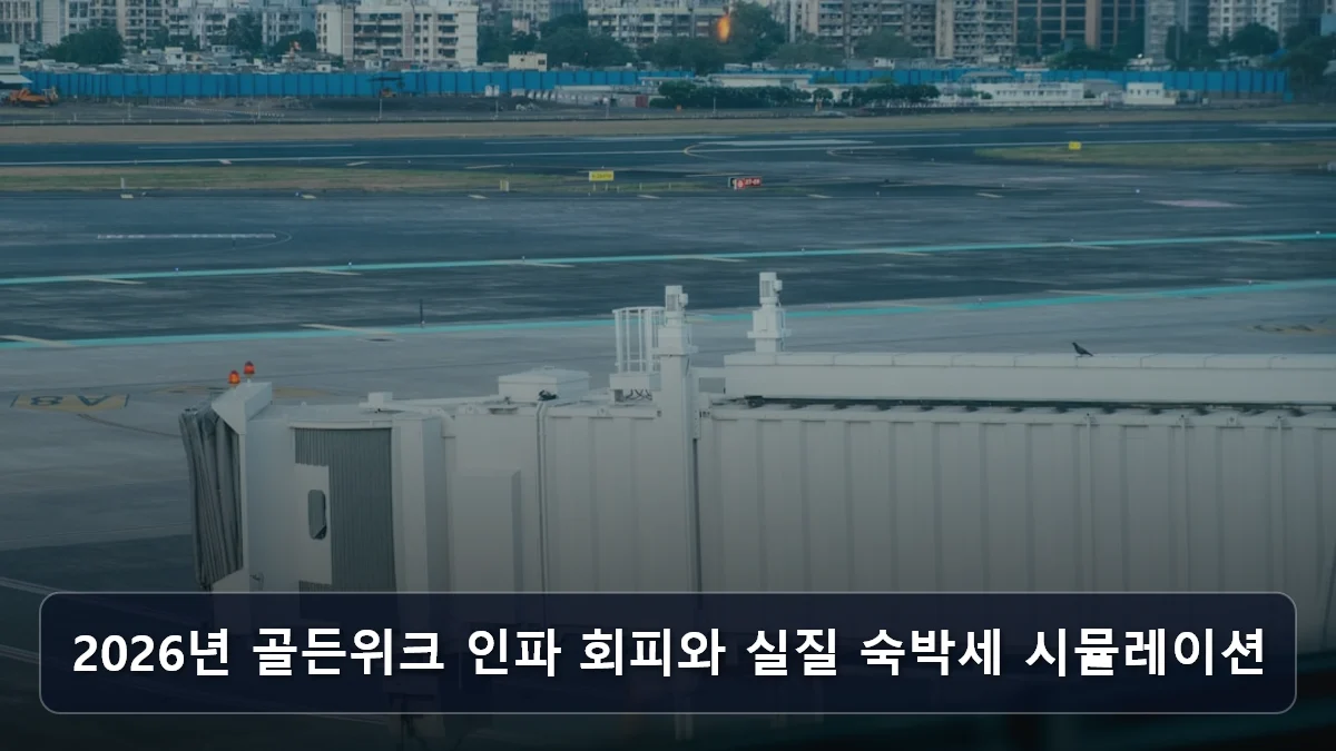 2026년 골든위크 인파 회피와 실질 숙박세 시뮬레이션 관련 이미지