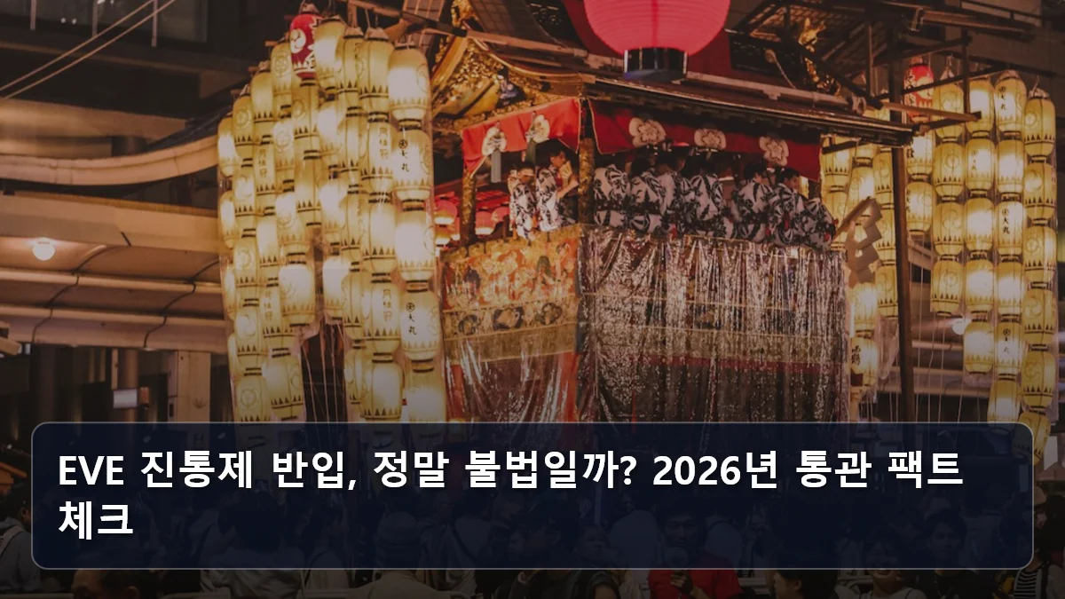 EVE 진통제 반입, 정말 불법일까? 2026년 통관 팩트 체크 관련 이미지