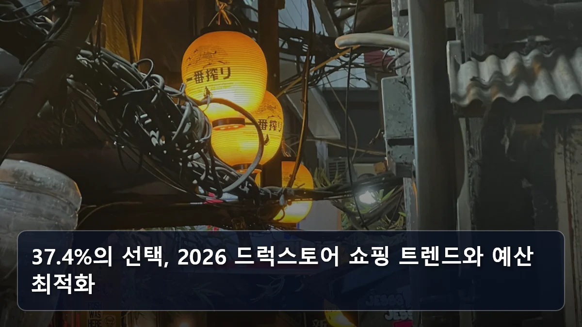 37.4%의 선택, 2026 드럭스토어 쇼핑 트렌드와 예산 최적화 관련 이미지