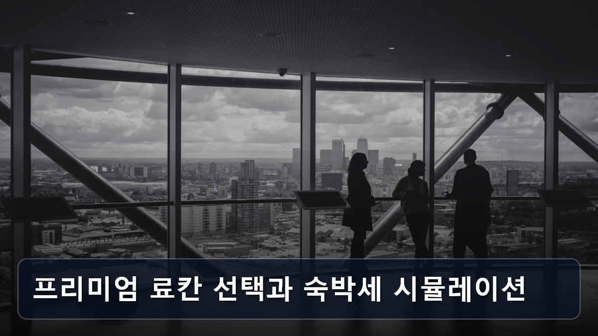 프리미엄 료칸 선택과 숙박세 시뮬레이션 관련 이미지