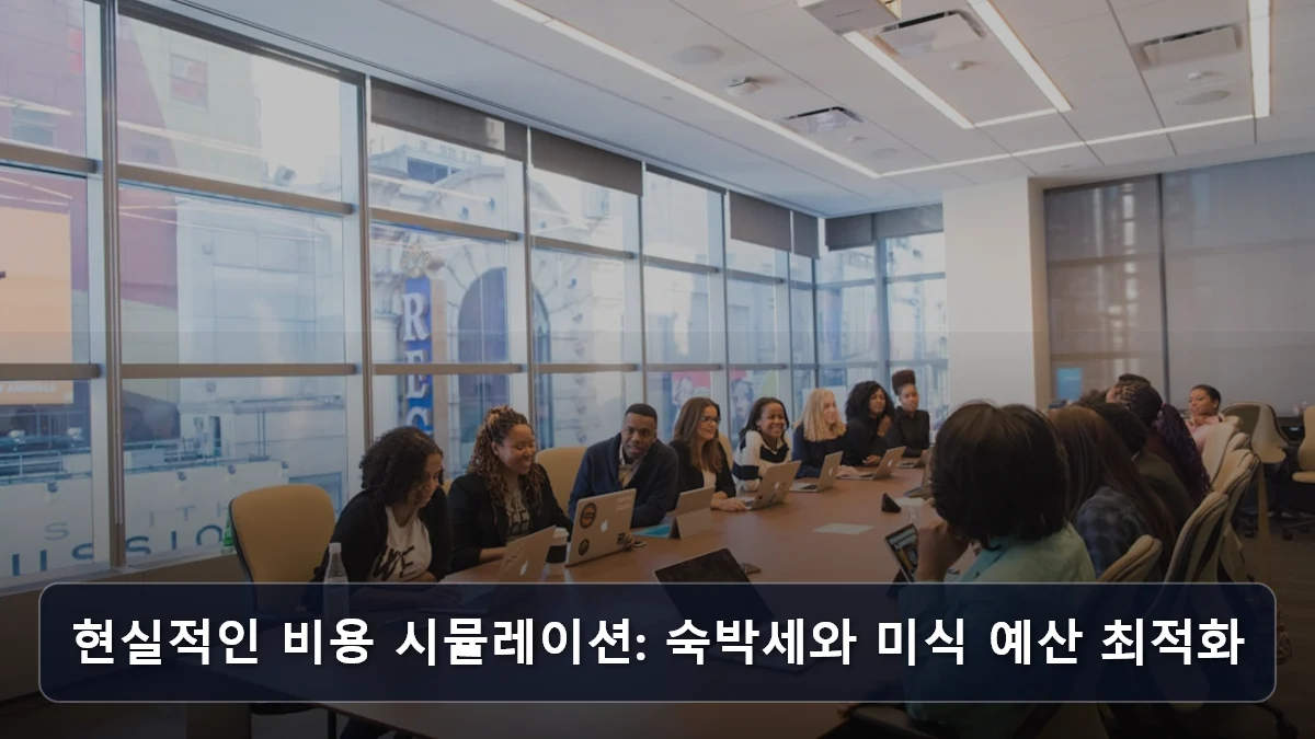 현실적인 비용 시뮬레이션: 숙박세와 미식 예산 최적화 관련 이미지