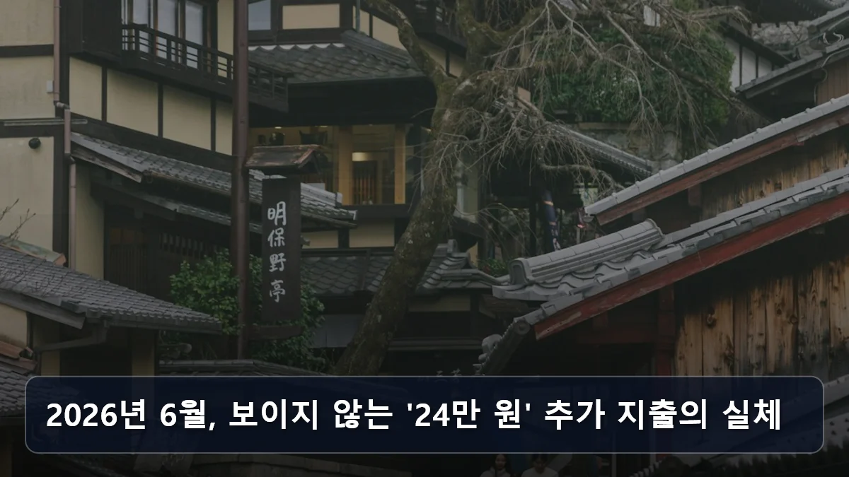 2026년 6월, 보이지 않는 '24만 원' 추가 지출의 실체 관련 이미지