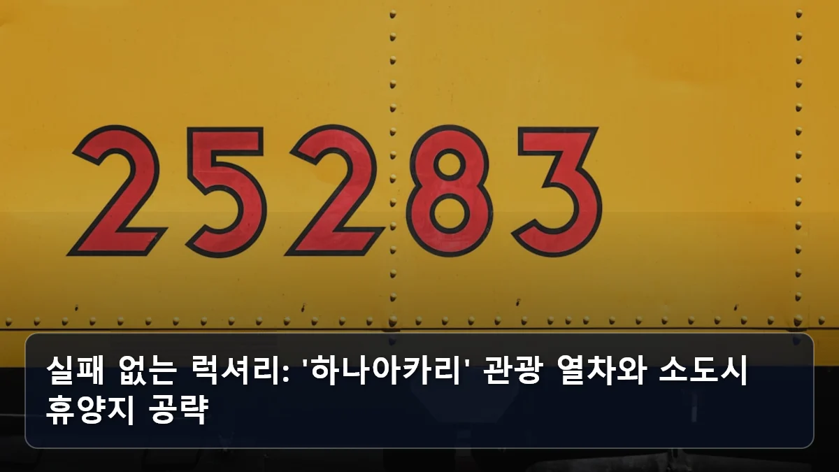 실패 없는 럭셔리: '하나아카리' 관광 열차와 소도시 휴양지 공략 관련 이미지