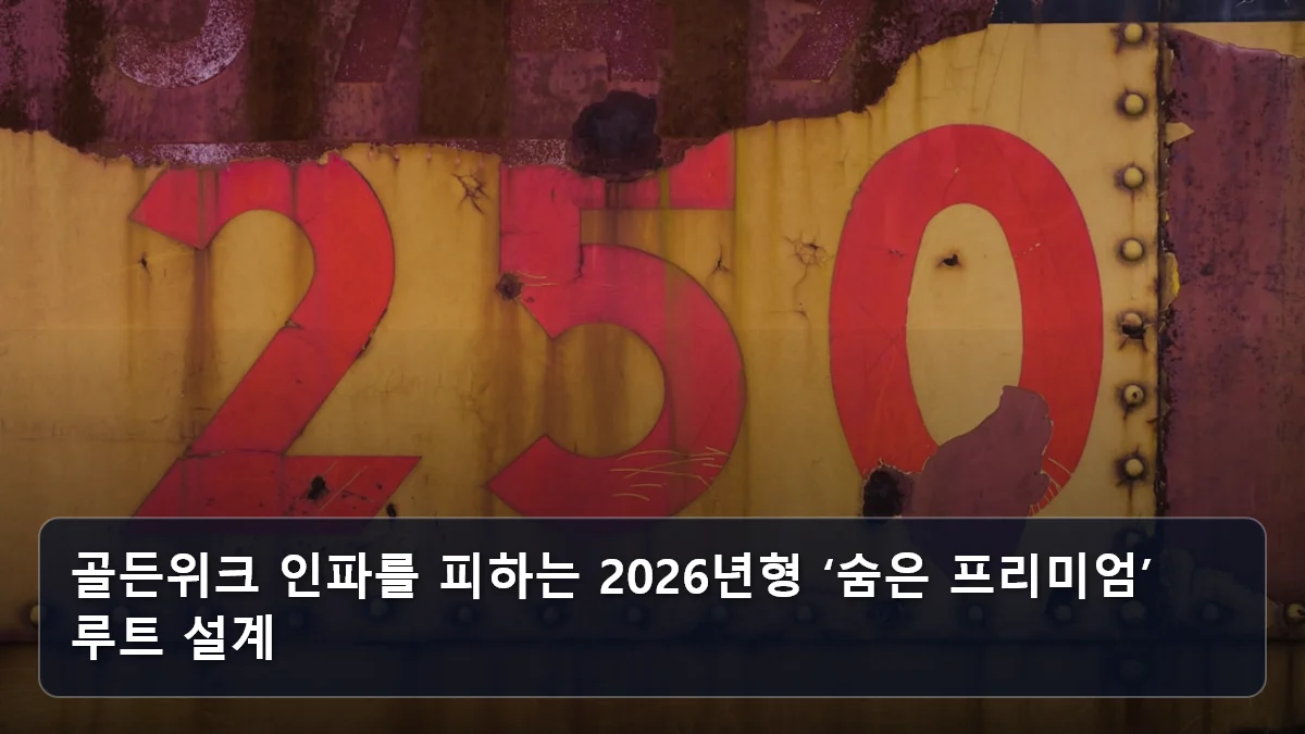 골든위크 인파를 피하는 2026년형 ‘숨은 프리미엄’ 루트 설계 관련 이미지