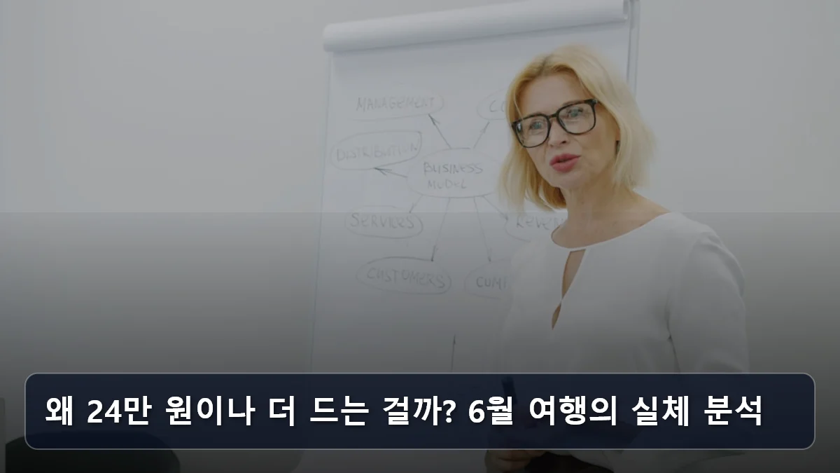 왜 24만 원이나 더 드는 걸까? 6월 여행의 실체 분석 관련 이미지