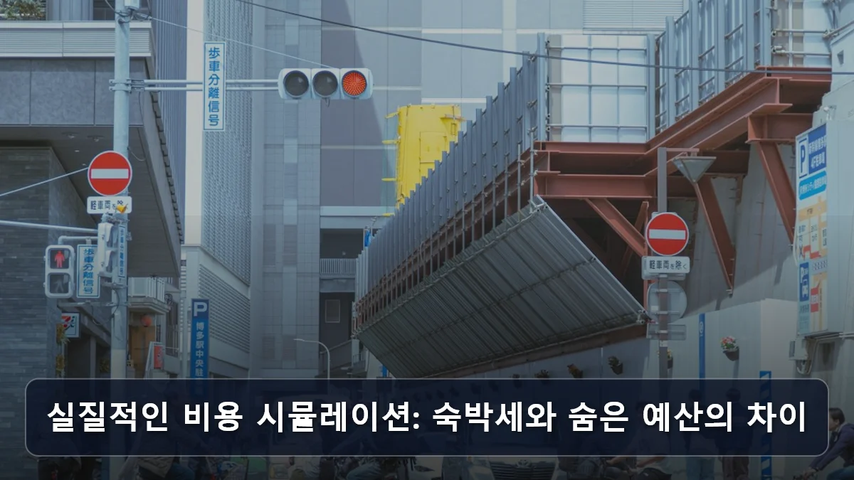 실질적인 비용 시뮬레이션: 숙박세와 숨은 예산의 차이 관련 이미지