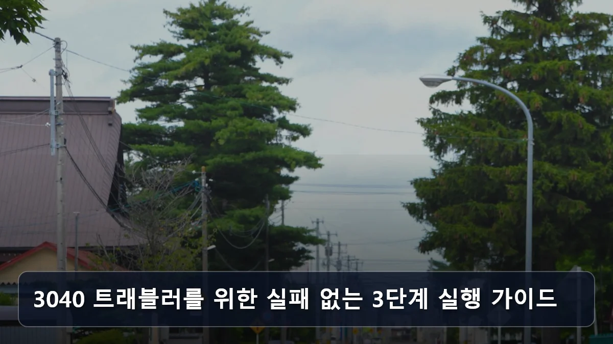 3040 트래블러를 위한 실패 없는 3단계 실행 가이드 관련 이미지